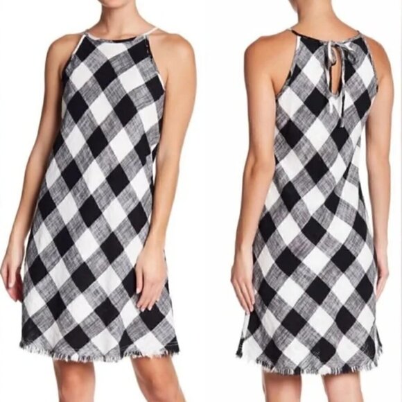 Philosophy Republic Black & White Plaid Haltered Dress Size 8P - Picture 8 of 8